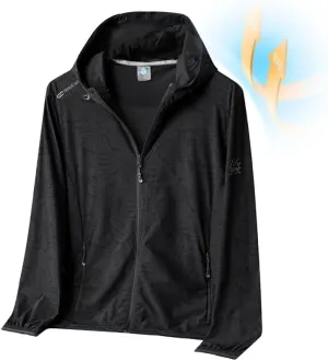 Men's Fishing Skin Coat UPF 50 Summer Rash Guard Shirt Ice Silk Sunscreen Uv Coat Ultra-Thin Breathable Quick Dry
