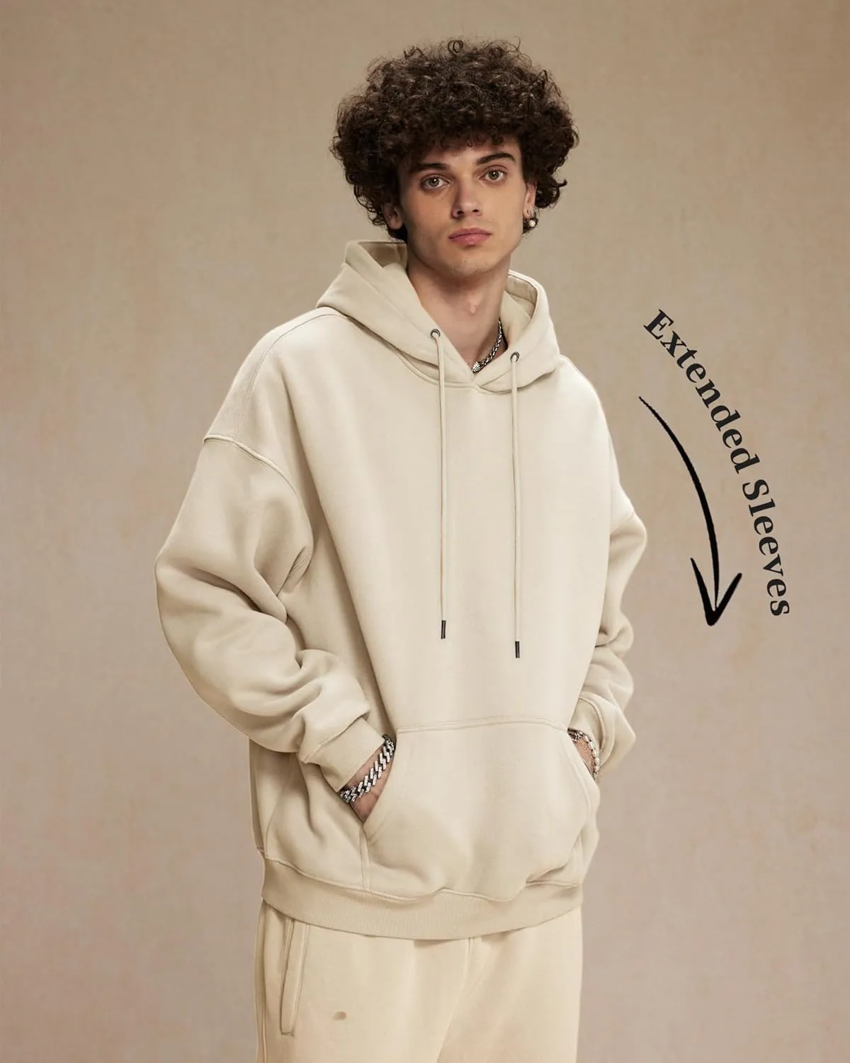 Mens Hoodie Heavyweight Fleece Hoodie Sweatshirt for Men Oversized Pullover Hoodie with Pocket Causal Sportswear