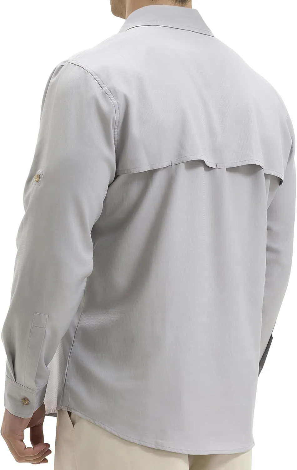 Mens Long Sleeve Sun UV Protection Shirt Cooling Quick Dry Fishing Shirts for Travel Outdoor Camping Hiking UPF 50 