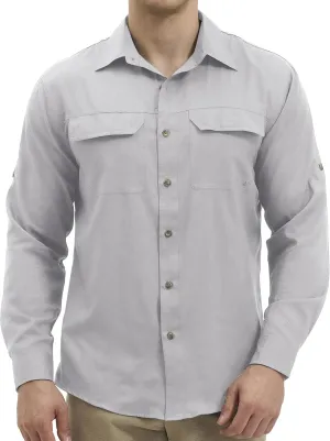 Mens Long Sleeve Sun UV Protection Shirt Cooling Quick Dry Fishing Shirts for Travel Outdoor Camping Hiking UPF 50 
