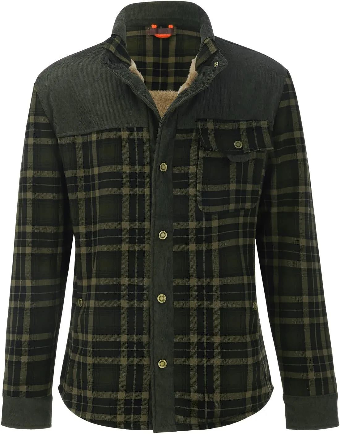Men's Plaid Hooded Shirts Casual Print Lapel Button Down Pocket Long Sleeve Shirt Fall Casual Button Down Shirts