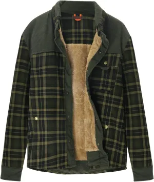 Men's Plaid Hooded Shirts Casual Print Lapel Button Down Pocket Long Sleeve Shirt Fall Casual Button Down Shirts
