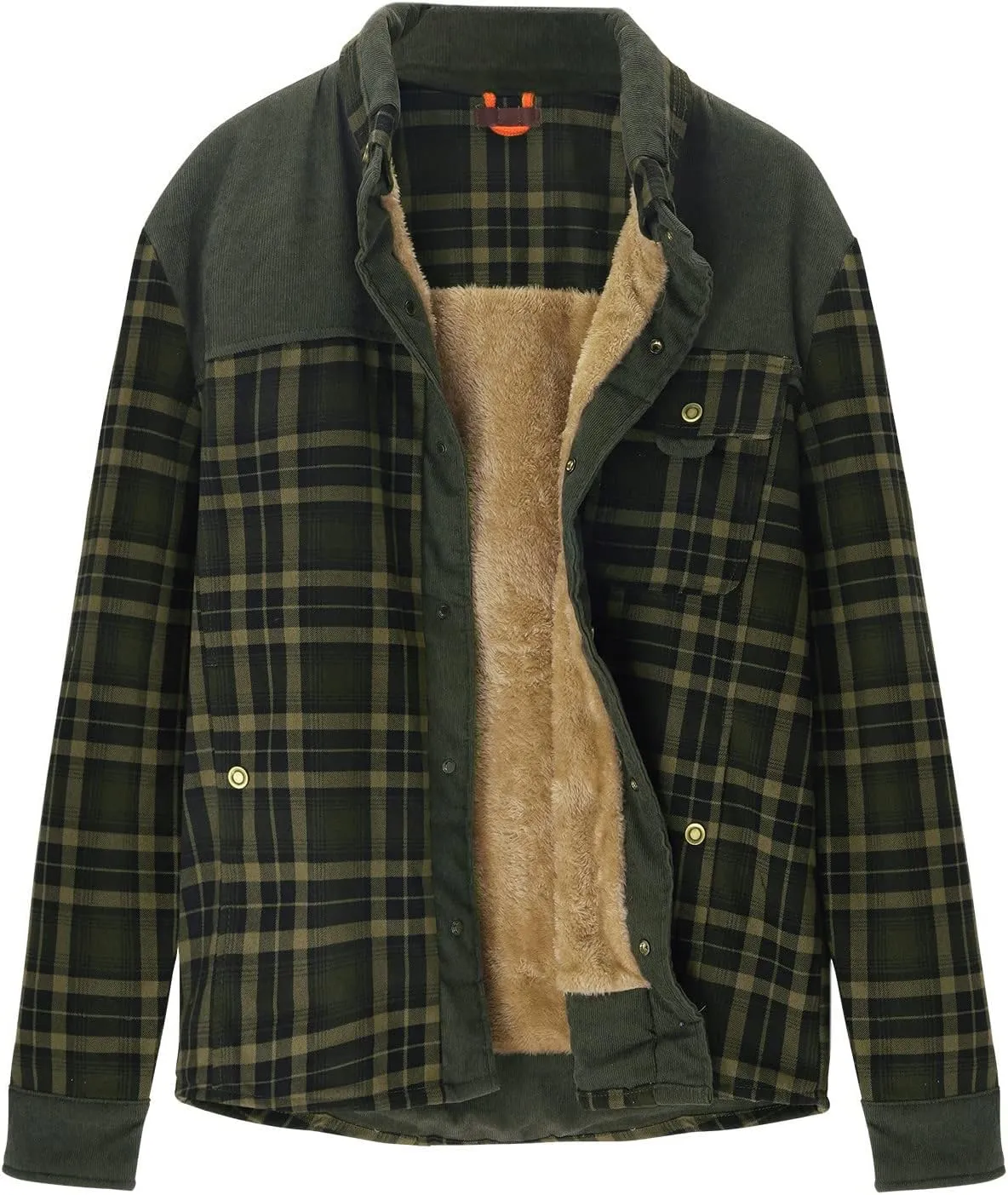 Men's Plaid Hooded Shirts Casual Print Lapel Button Down Pocket Long Sleeve Shirt Fall Casual Button Down Shirts