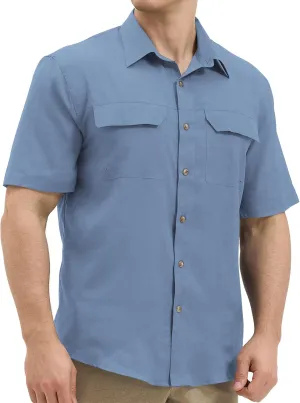 Mens Short Sleeve Sun UV Protection Shirt Cooling Quick Dry Fishing Shirts for Travel Outdoor Camping Hiking UPF 50 