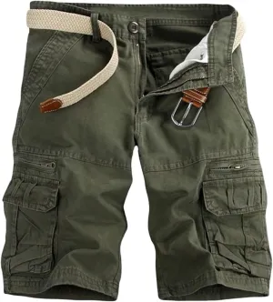 Men's Stretch Cargo Shorts Military Tactical Utility Pockets Big and Tall Fit Comfortable Workwear Shorts