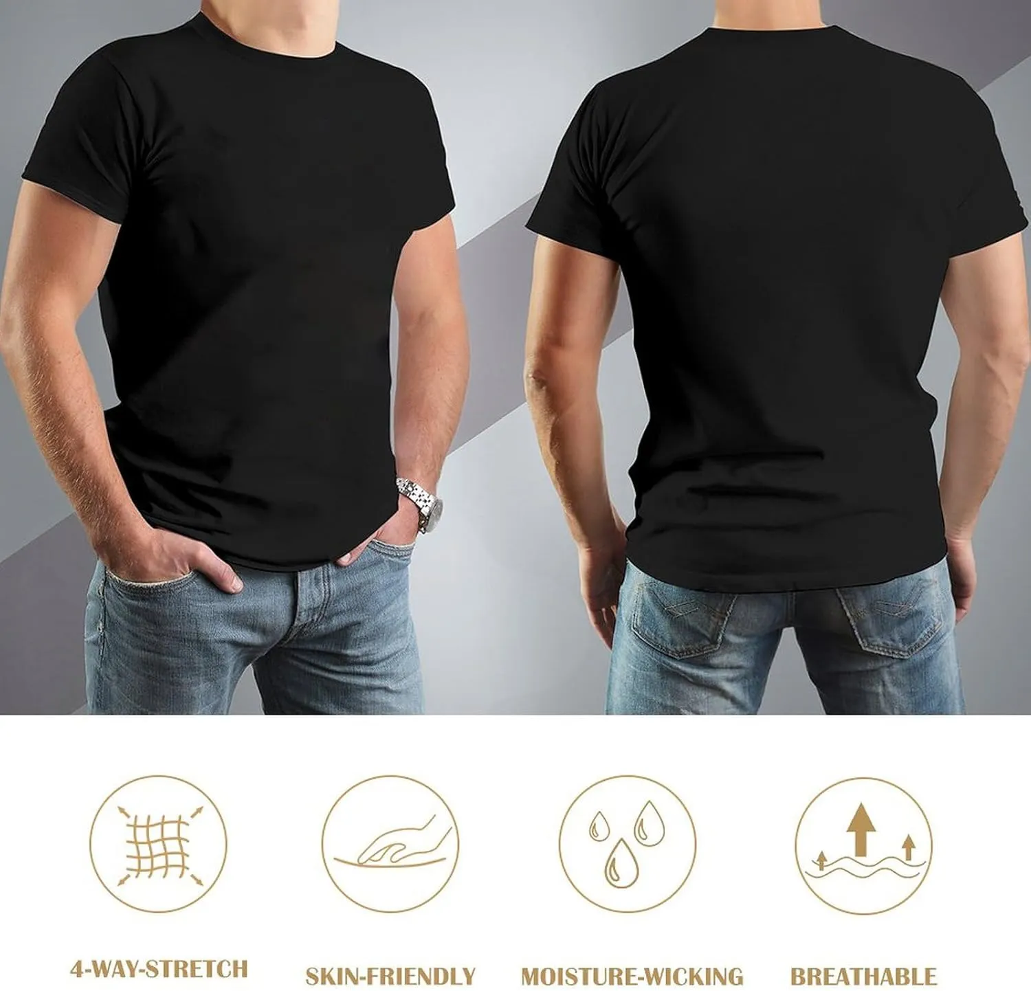 Men's Summer T-Shirt Randy Orton Logo Button Closure White