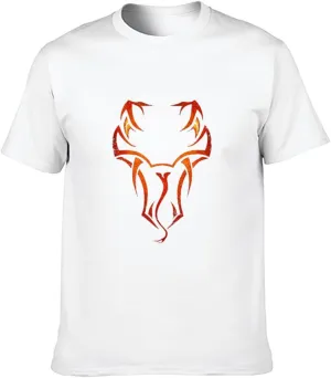 Men's Summer T-Shirt Randy Orton Logo Button Closure White