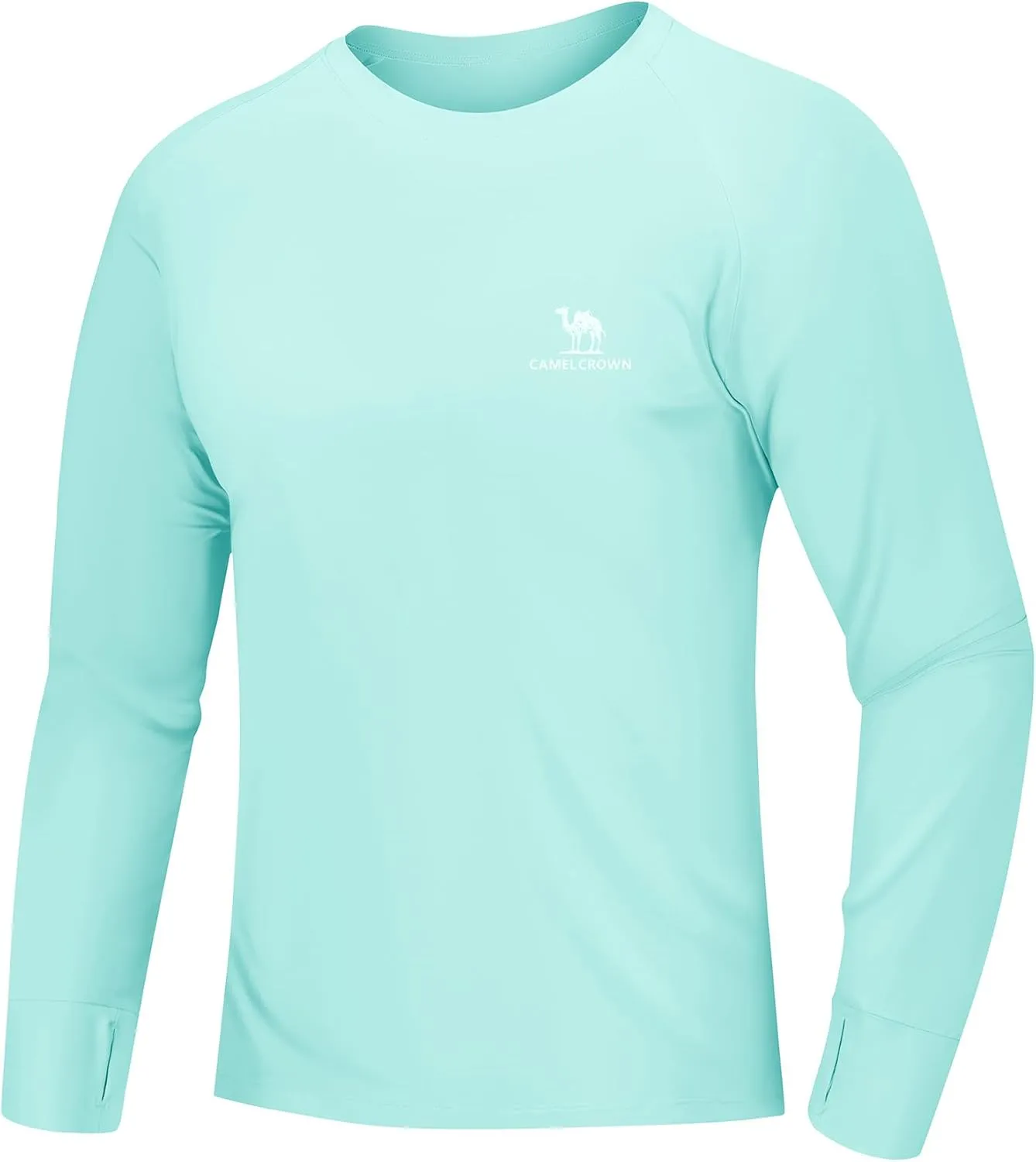 Mens Sun Protection Shirts UV SPF UPF 50  Long Sleeve Rash Guard Fishing Running Swim T-Shirt Quick-Dry Lightweight