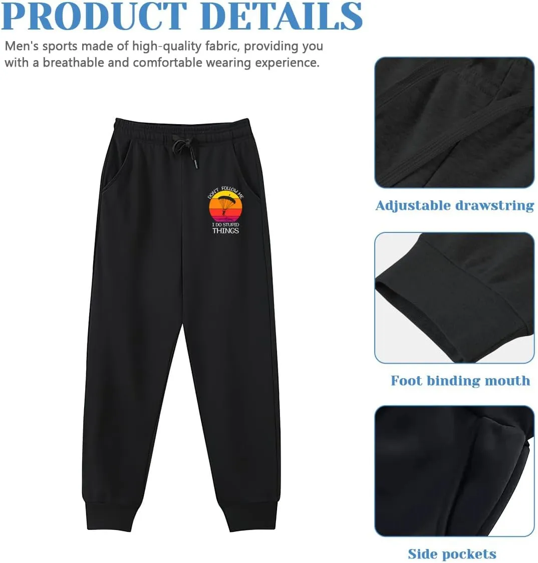 Men's Sweatpants Skydiver Skydiving Parachuting Utility Jogging Pants