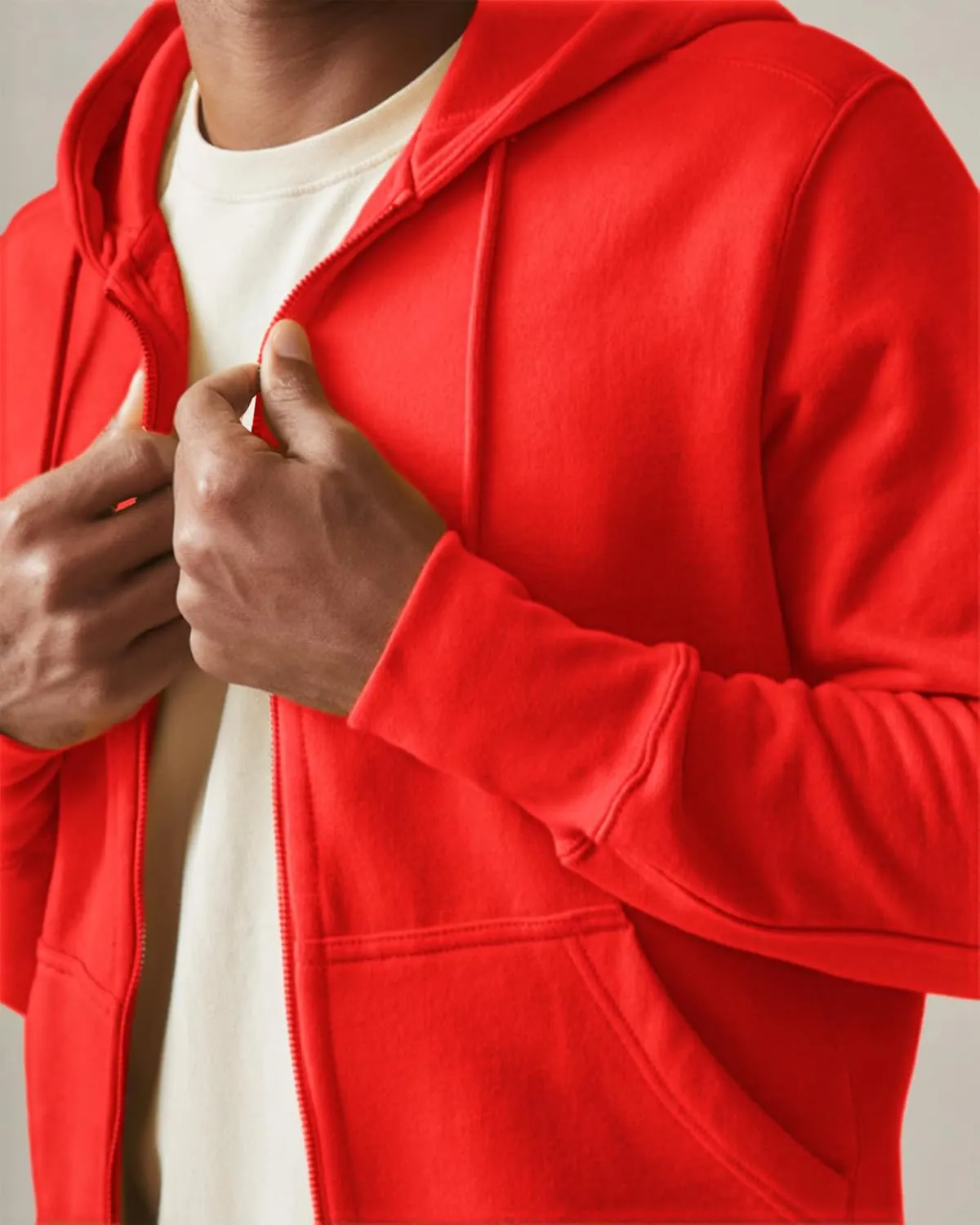 Mens Zip up Hoodie Full Zip Fleece Lined Pullover Hooded Sweatshirt Long Sleeve Sports Hooded Jacket with Pocket