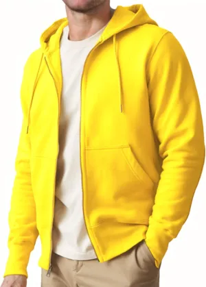 Mens Zip up Hoodie Full Zip Fleece Lined Pullover Hooded Sweatshirt Long Sleeve Sports Hooded Jacket with Pocket