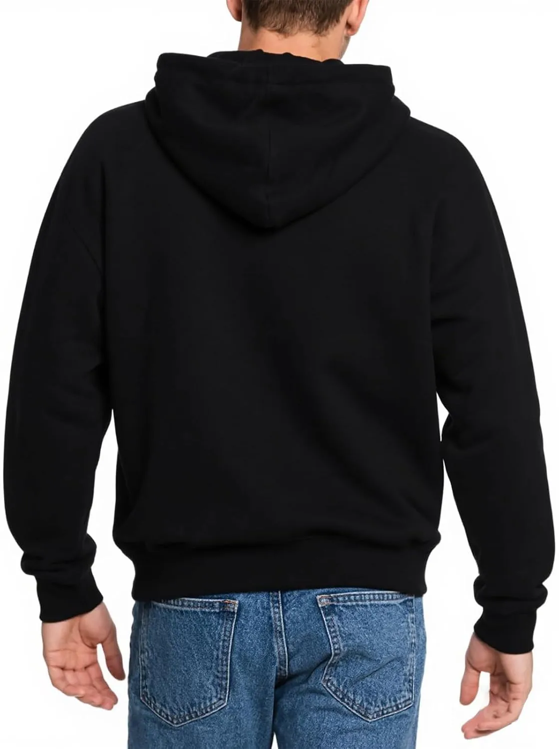 Mens Zip up Hoodie Full Zip Fleece Lined Pullover Hooded Sweatshirt Long Sleeve Sports Hooded Jacket with Pocket