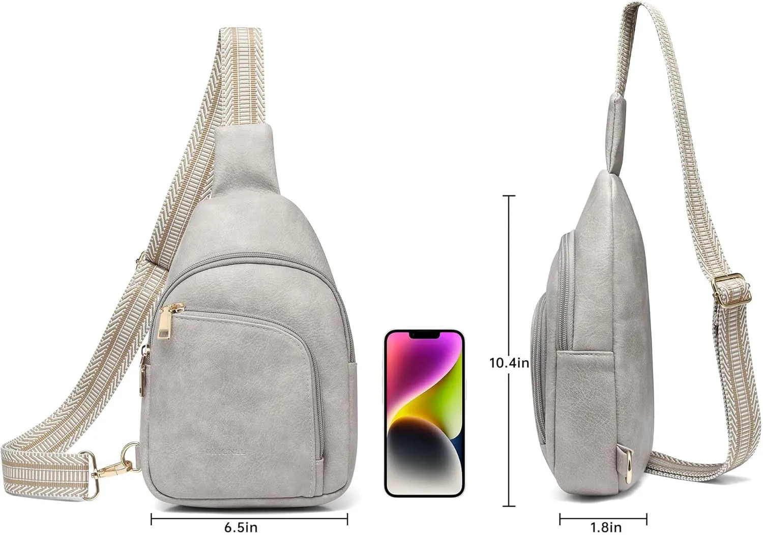 MHCNLL Sling Bag for Women Anti Theft RFID Crossbody Purse Fashion Chest Bag for Travel Backpack, Fanny Pack