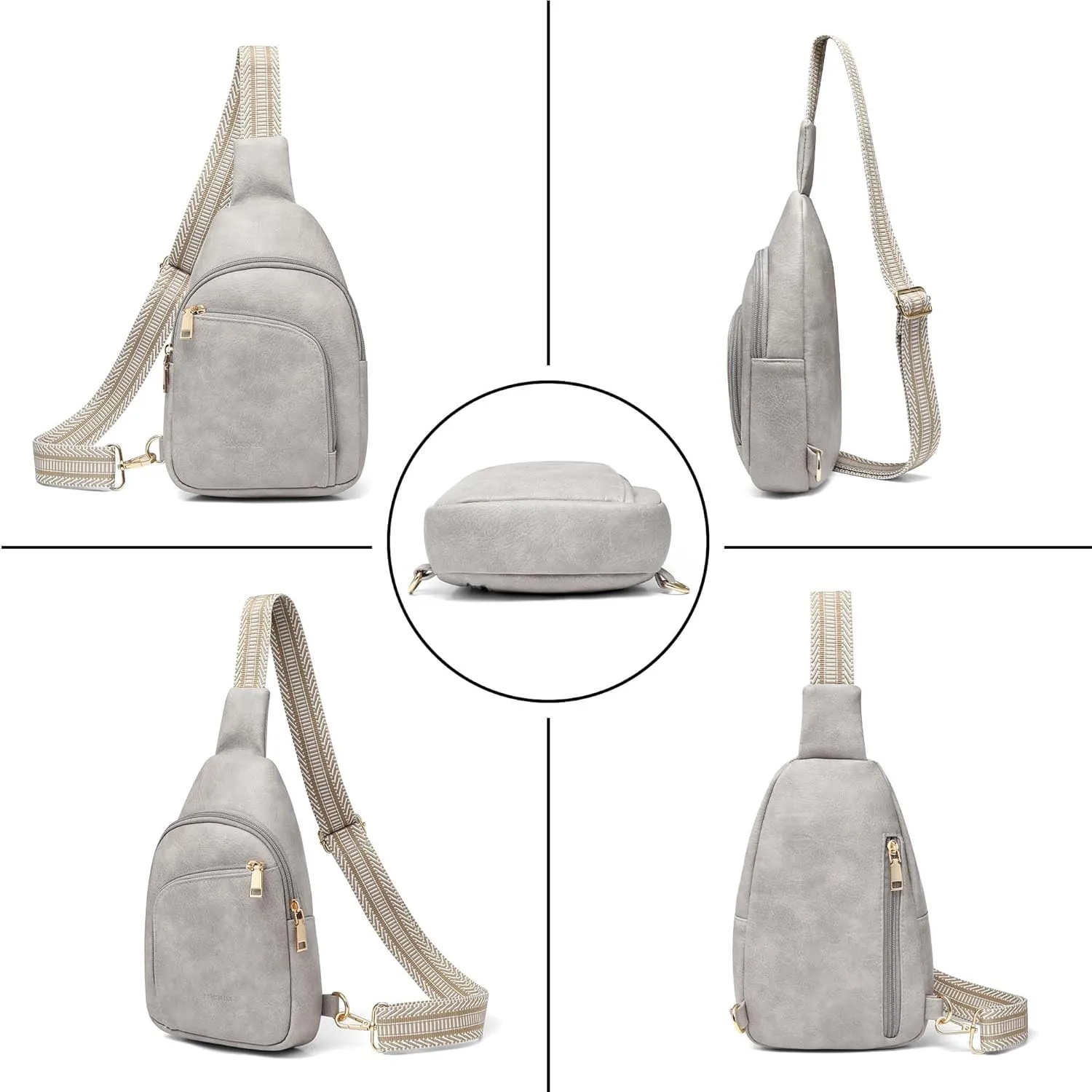MHCNLL Sling Bag for Women Anti Theft RFID Crossbody Purse Fashion Chest Bag for Travel Backpack, Fanny Pack