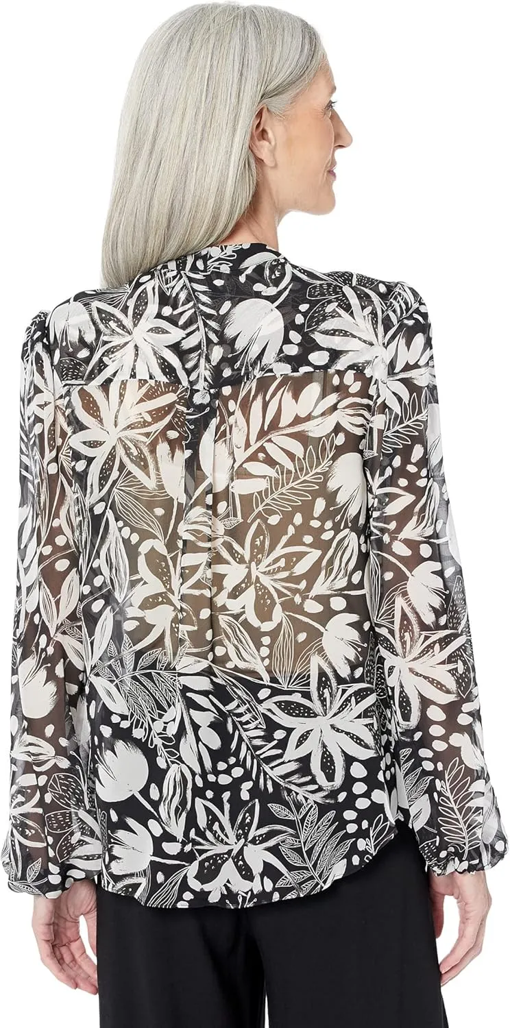 MILLY Glora Painted Tiger Lily Top