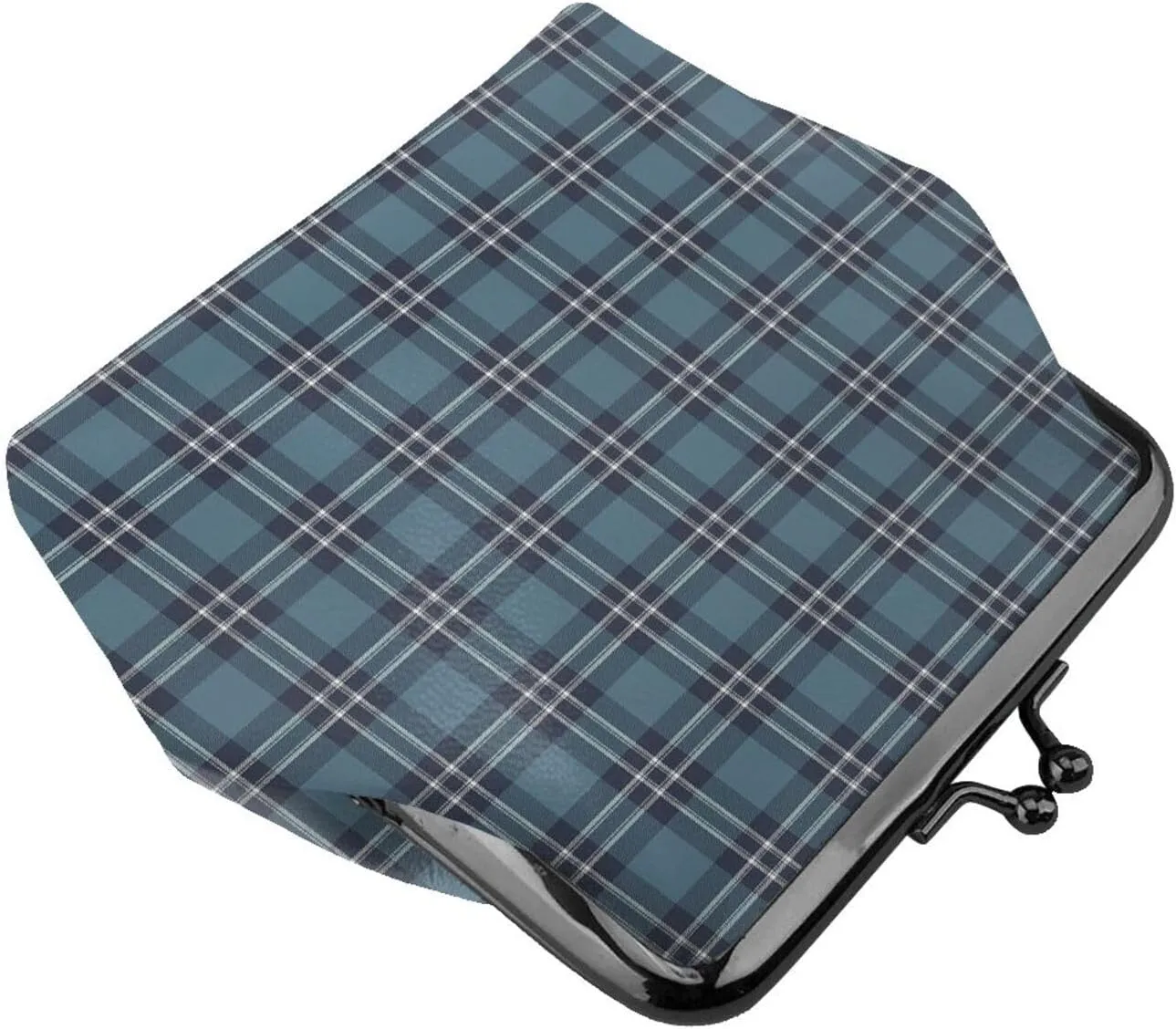 Mini PU Leather Change Purse Earl of St Andrews Tartan Coin Purses Wallet with Clasp Pouch