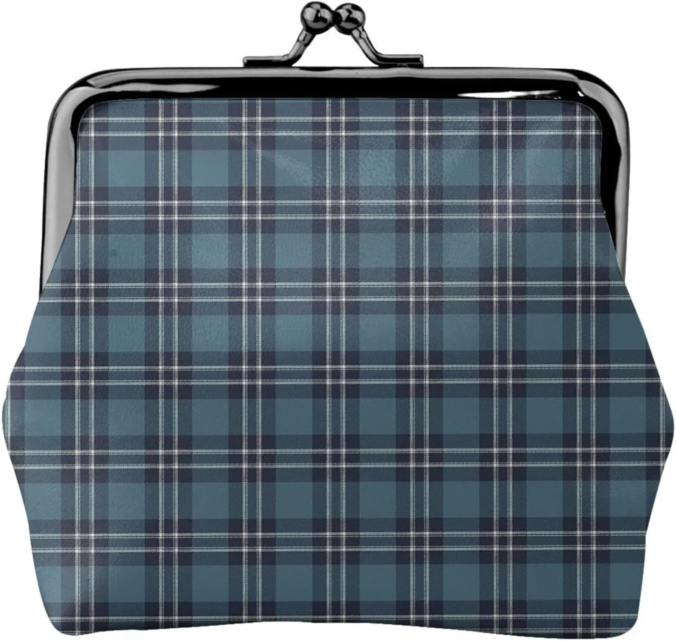 Mini PU Leather Change Purse Earl of St Andrews Tartan Coin Purses Wallet with Clasp Pouch