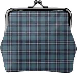 Mini PU Leather Change Purse Earl of St Andrews Tartan Coin Purses Wallet with Clasp Pouch
