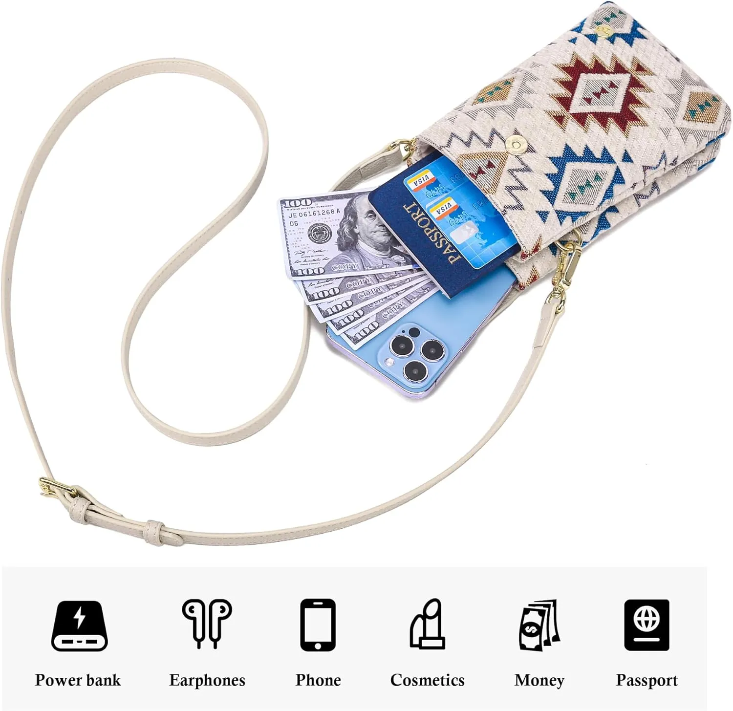 MINICAT Roomy Pockets Small Crossbody Bags Cell Phone Wallet Purses for Women