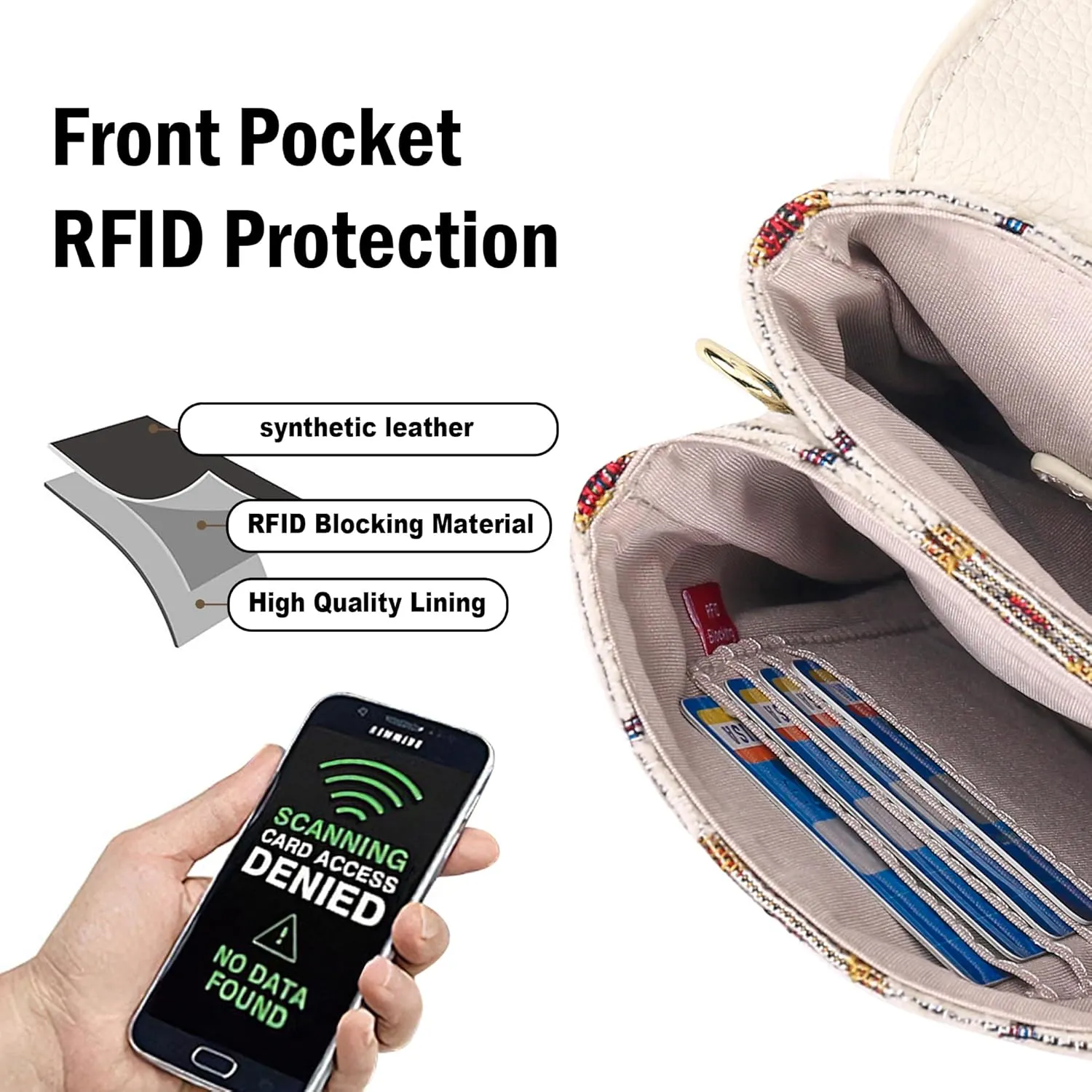 MINICAT Roomy Pockets Small Crossbody Bags Cell Phone Wallet Purses for Women