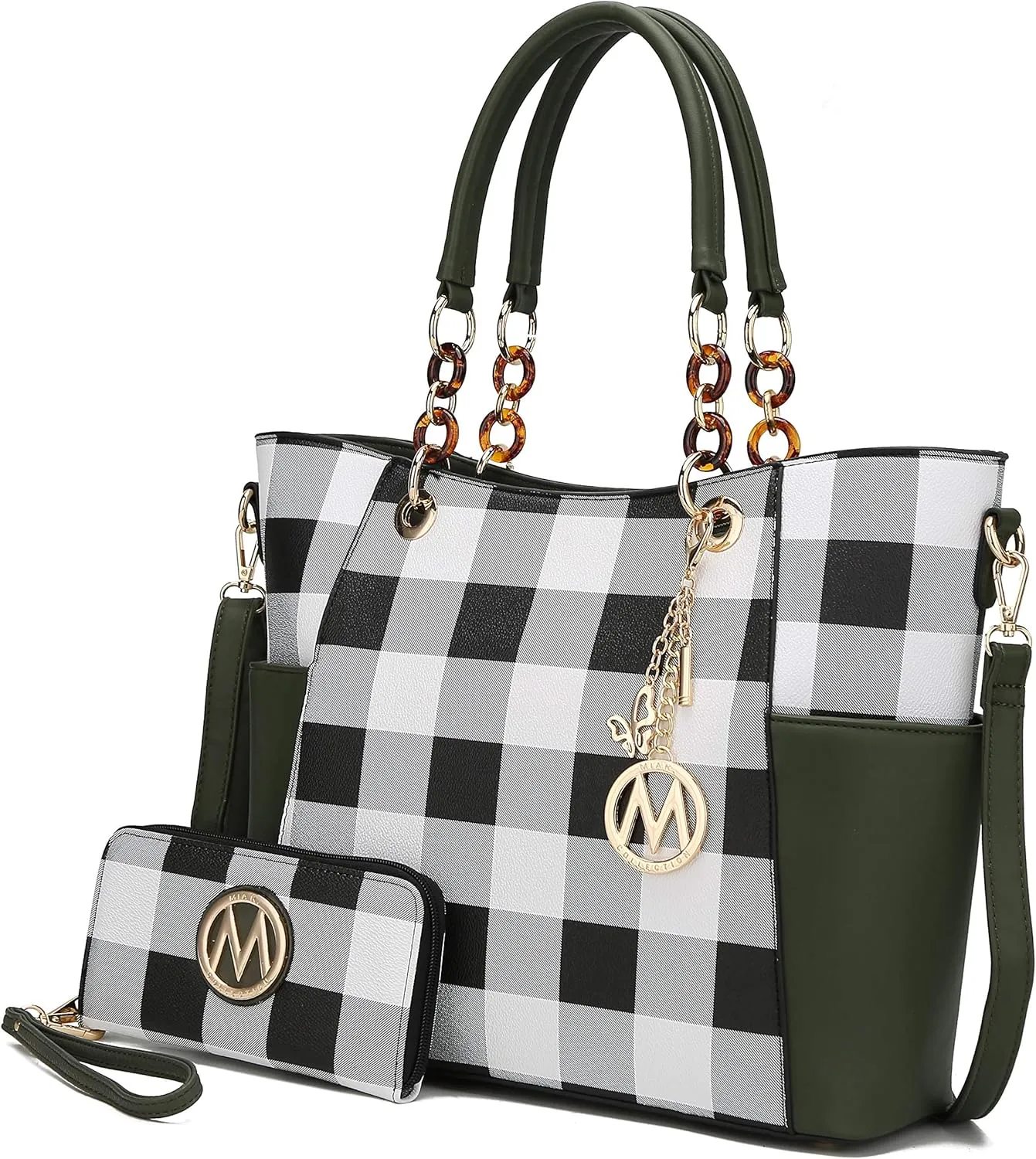MKF Collection Tote Bag for Women, Handbag Set with Wallet-Top-Handle- Vegan Leather Purse