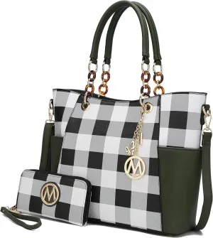 MKF Collection Tote Bag for Women, Handbag Set with Wallet-Top-Handle- Vegan Leather Purse