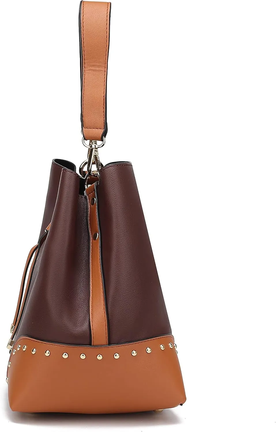MKF Collection Women's Bucket Bag With Wristlet Wallet, Vegan Leather Hobo Bag Handbag Set Crossbody Bag by Mia K