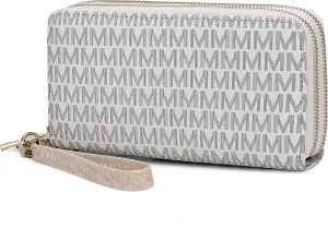 MKF Collection Wristlet Wallet for Women, Small Vegan Leather Credit Card Holder with Zipper Coin Pocket Wallet Purse Handbag By Mia K