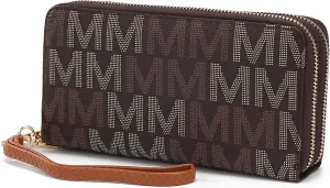 MKF Collection Wristlet Wallet for Women, Small Vegan Leather Credit Card Holder with Zipper Coin Pocket Wallet Purse Handbag By Mia K