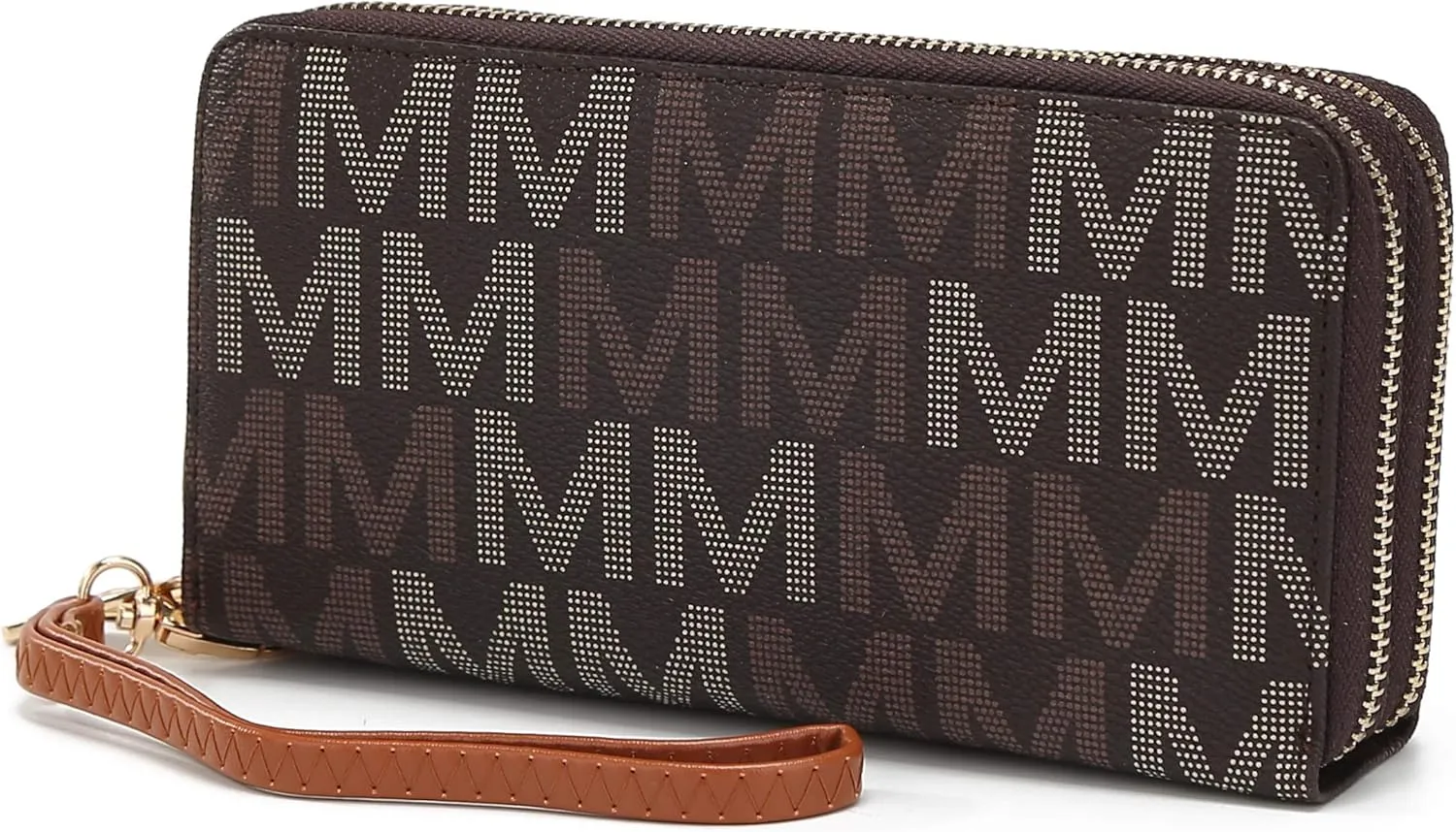 MKF Collection Wristlet Wallet for Women, Small Vegan Leather Credit Card Holder with Zipper Coin Pocket Wallet Purse Handbag By Mia K