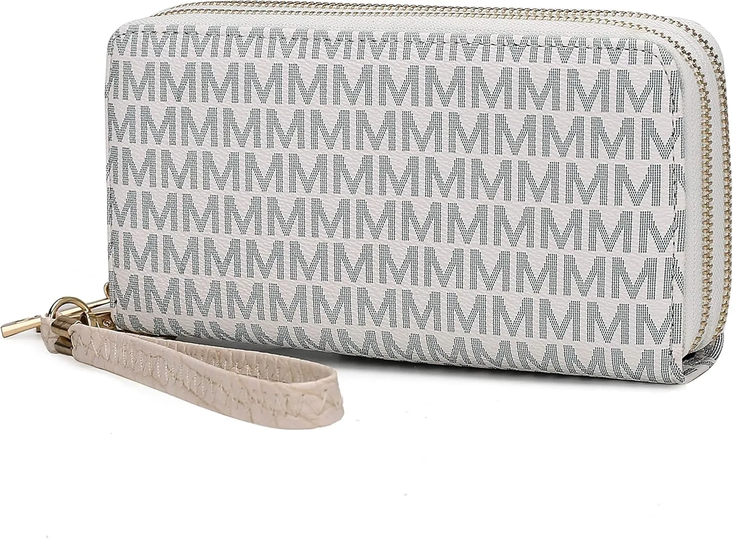 MKF Collection Wristlet Wallet for Women, Small Vegan Leather Credit Card Holder with Zipper Coin Pocket Wallet Purse Handbag By Mia K