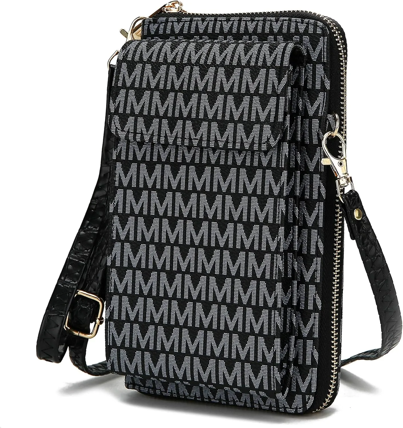 MKF CollectionCrossbody Cellphone Handbag for Women Wallet Purse – PU Leather Multi Pockets Clutch Bag, Wristlet Strap