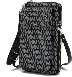 MKF CollectionCrossbody Cellphone Handbag for Women Wallet Purse – PU Leather Multi Pockets Clutch Bag, Wristlet Strap