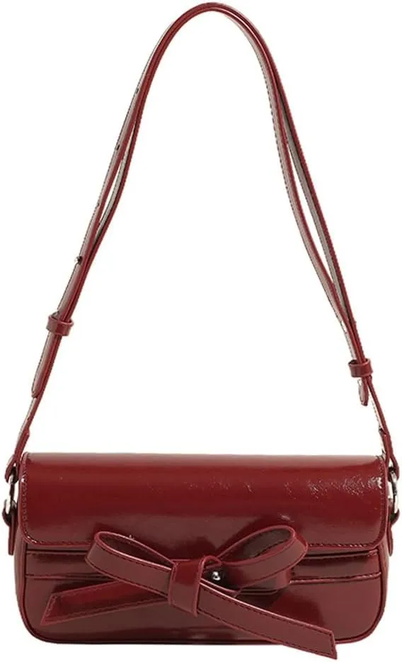 Molodo Shoulder Bags for Women 2024 Bow Purse Women's Crossbody Handbags Versatile Trending Purses Aesthetic Underarm Bag