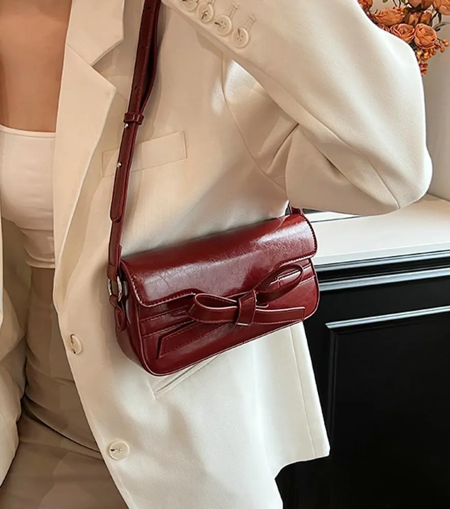 Molodo Shoulder Bags for Women 2024 Bow Purse Women's Crossbody Handbags Versatile Trending Purses Aesthetic Underarm Bag