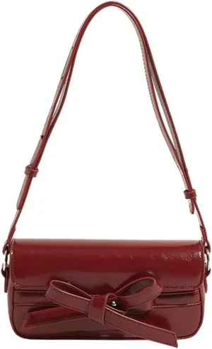 Molodo Shoulder Bags for Women 2024 Bow Purse Women's Crossbody Handbags Versatile Trending Purses Aesthetic Underarm Bag