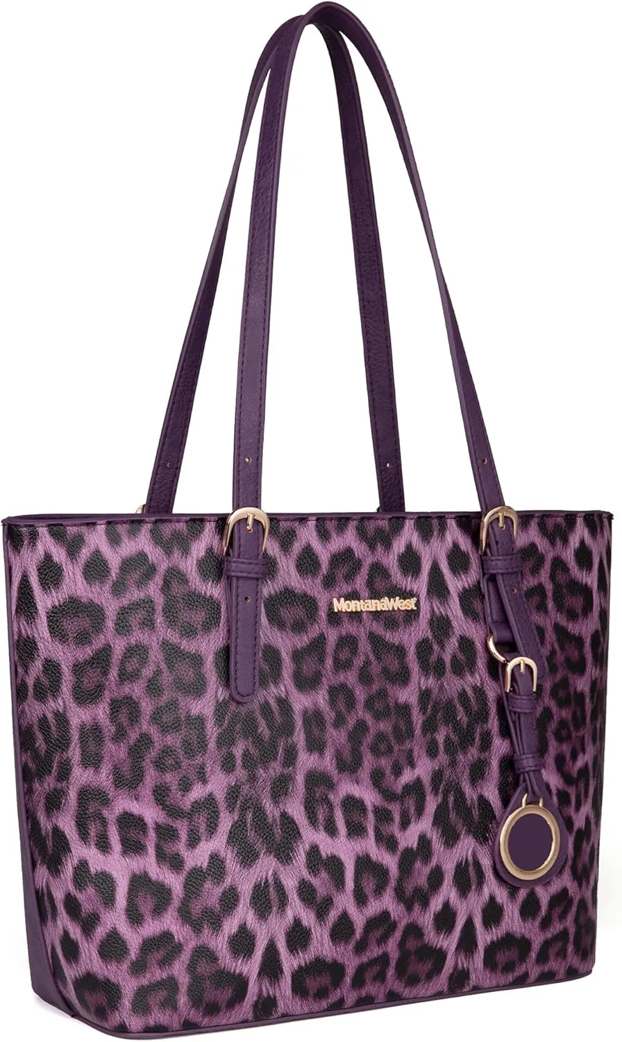 Montana West Purses for Women Tote Bag 3Pcs Set Leopard Print Satchel Handbags
