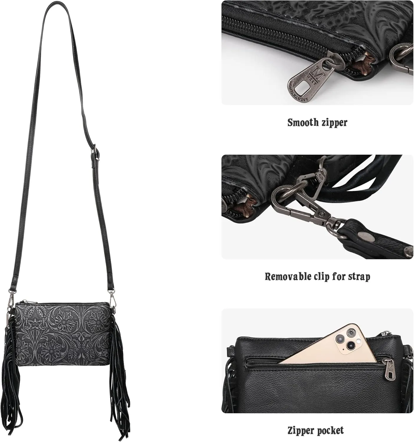 Montana West Western Purse for Women Crossbody Bag Wristlet Clutch Purse