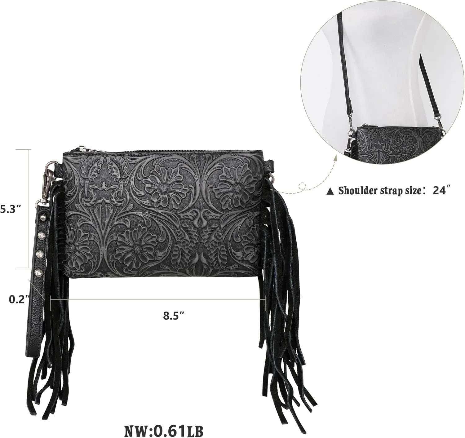 Montana West Western Purse for Women Crossbody Bag Wristlet Clutch Purse