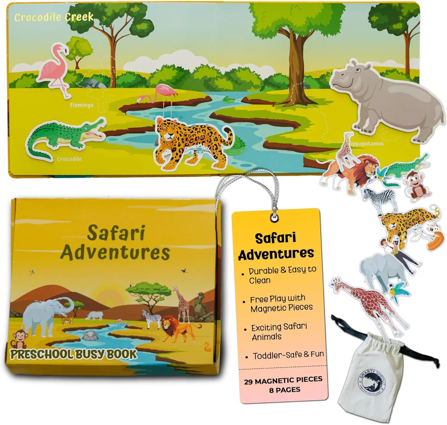 Montessori Preschool Busy Book for Toddlers 3-5 Years Old Educational Learning Quiet Activity Books Sensory Board Educational Activities Gifts for 3 Year Old Boys Birthday Gifts for Kids Ages 2-4