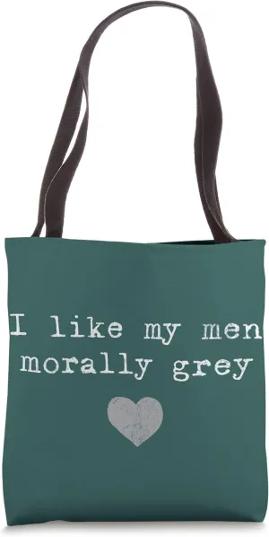 Morally Grey Character Bookish Book Reading Literature Retro Tote Bag