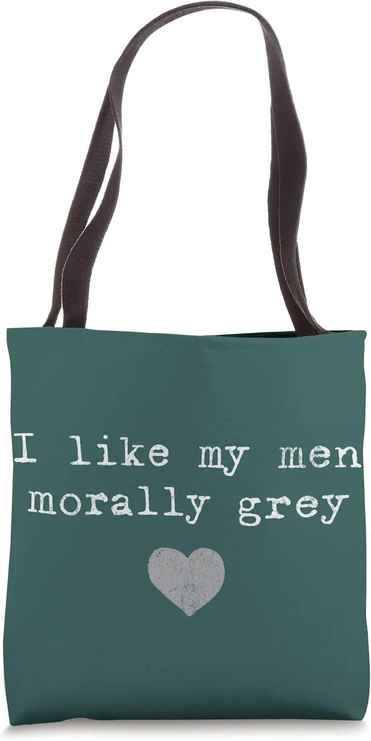 Morally Grey Character Bookish Book Reading Literature Retro Tote Bag