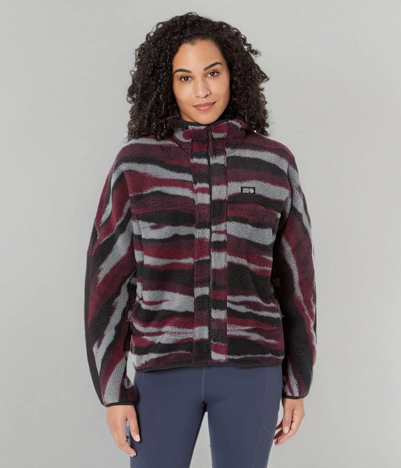 Mountain Hardwear Women's HiCamp Fleece Full Zip Hoody for Hiking, Travel, Backpacking, and Everyday Wear