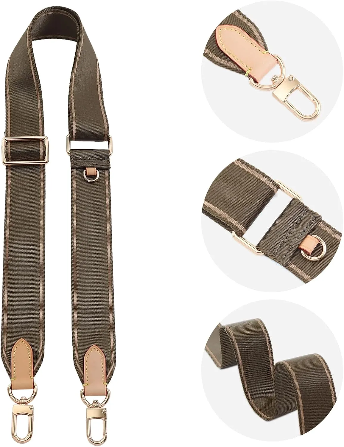 Multi Pochette Accessories Replacement Crossbody Strap Adjustable Wide Canvas Strap for LV Purse Shoulder Bags