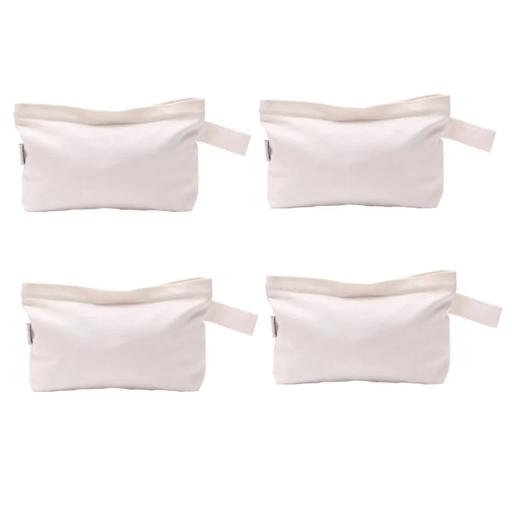 Multi-purpose Cotton Canvas Zipper makeup Bag Pouch 4-pack