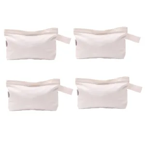 Multi-purpose Cotton Canvas Zipper makeup Bag Pouch 4-pack