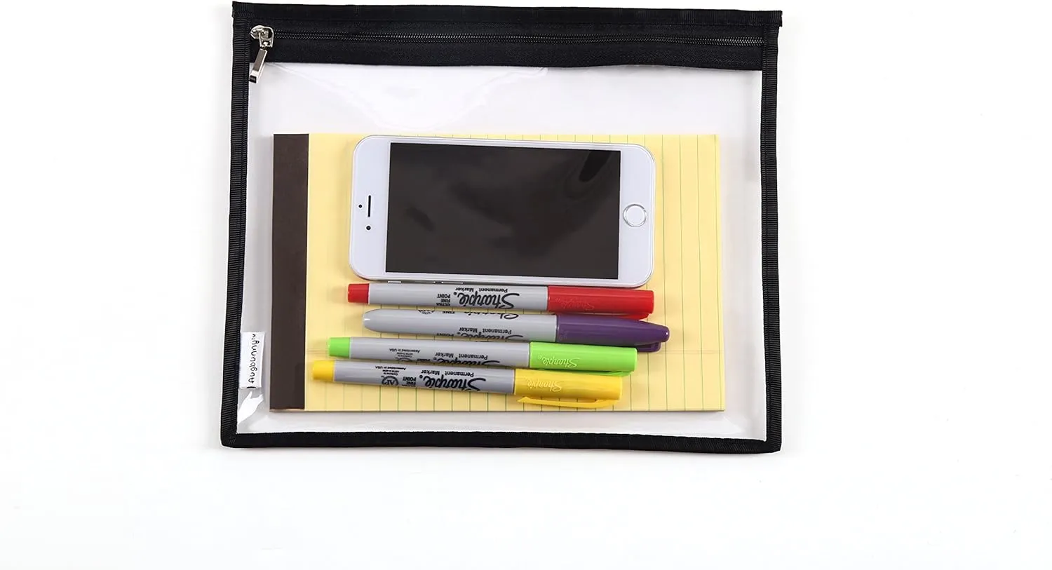 Multi-purpose Water Resisitant Clear PVC Organizer Bag Pouch with Zipper Closure 6-pack
