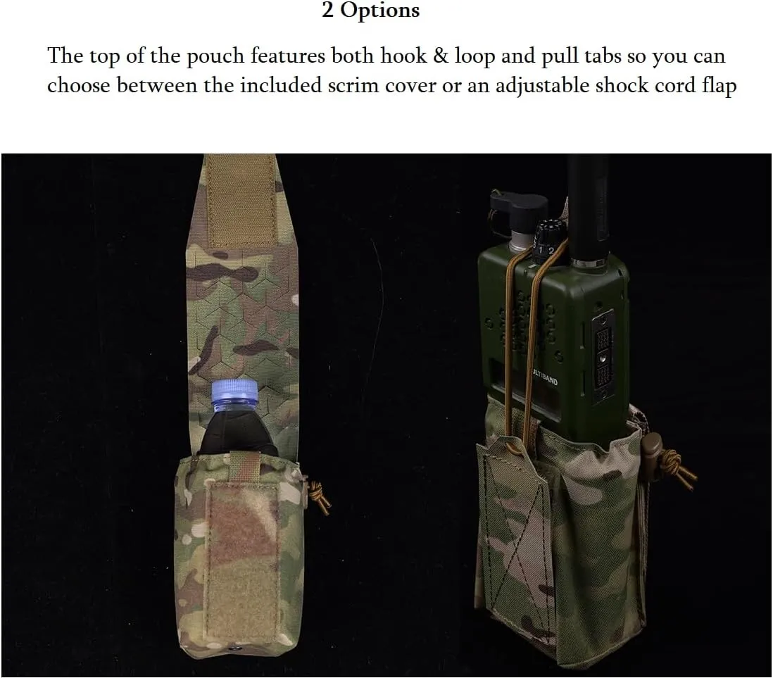 Multifunctional Tactical Pouch,Airsoft Molle Double 762 556 Mag Holder Radio GP Bag Utility EDC Pouch for Vest Belt