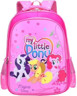 MY L. Pony Backpacks Bookbag Cute Pony Princess Style School Book Waterproof Multi Storey Bags