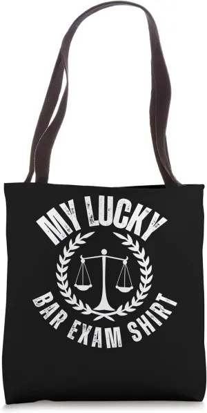 My Lucky Bar Exam Funny Law School Graduation Tote Bag